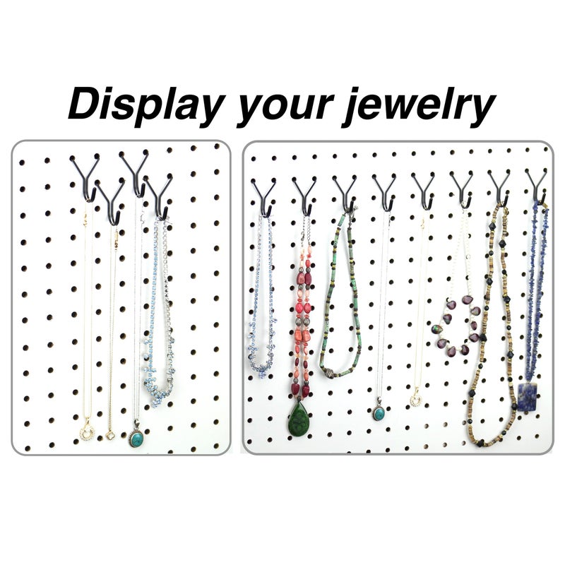 Right Arrange Stainless Steel Pegboard Hooks 50-Pack 1in J-Hook - Will Not Fall Out - Fits Any Peg Board - Multipurpose - Organize Necklaces, Jewelry, Retail Items, Keys, Craft or Supplies - Image 5